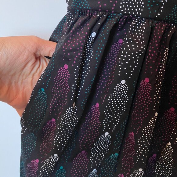 NWT Nooworks Small Sweet Pleats Comet Print dress - Picture 5 of 7